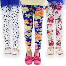 Třičtvrteční dětské holčičí legíny potiskem květin v různých provedeních z Aliexpress