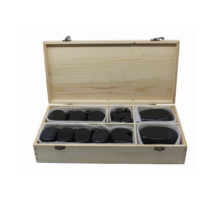 
RISESUN Hot stone 54Pcs Deluxe Warm Stone Massage Set Hot stone massage 