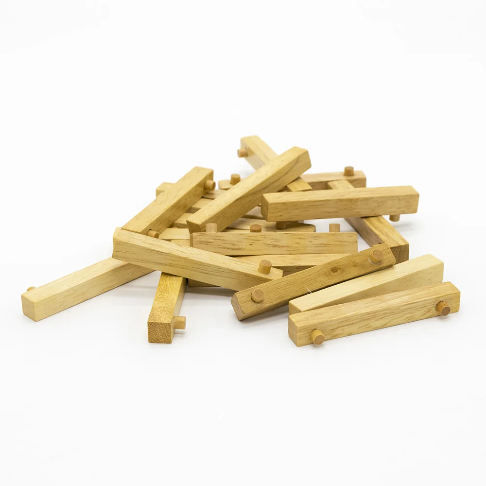 3D Wooden IQ Puzzle DIY Brain Teaser For Adults And Kids