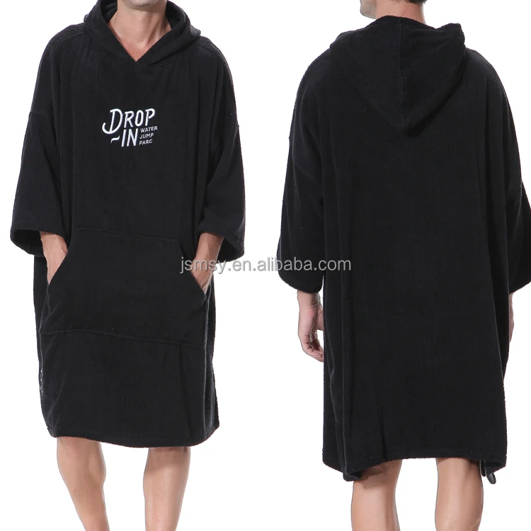 Cotton changing poncho towel hooded robe adult surf