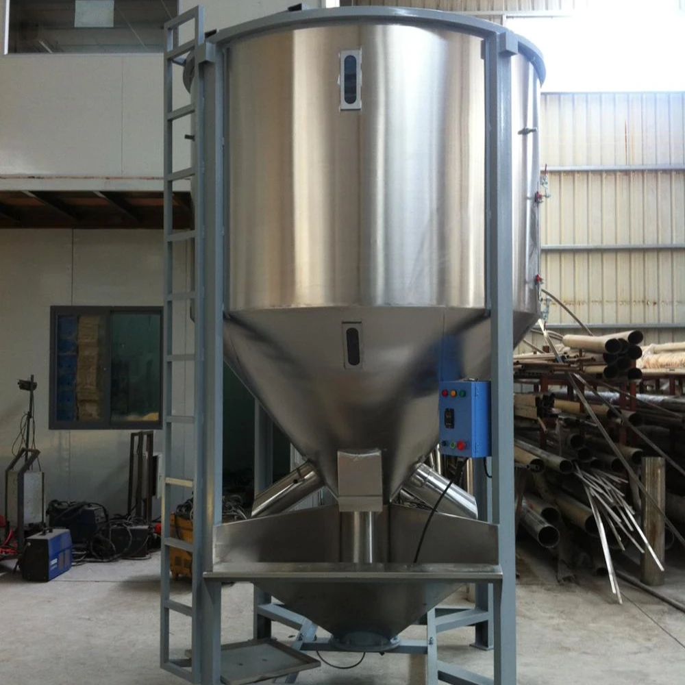 guangdong dongguan vertical stainless steel 2000 kg stand mixer for plastic pellets mixing machinery