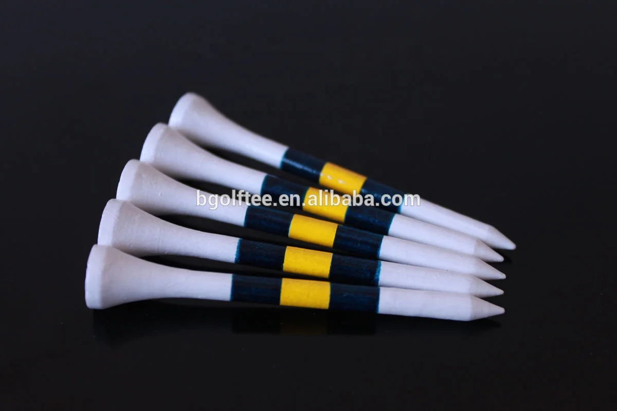 Special striped bamboo golf tee in various color different size