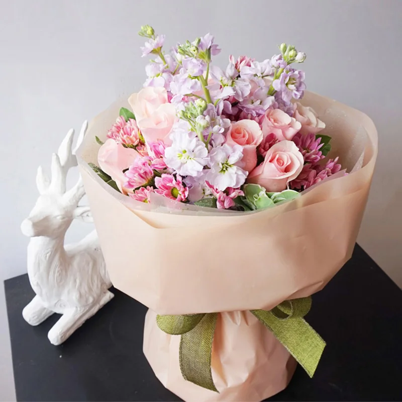 
60CM*20M Decoration Fresh Cut Flowers Packing solid-colored Wrapping Paper Roll 