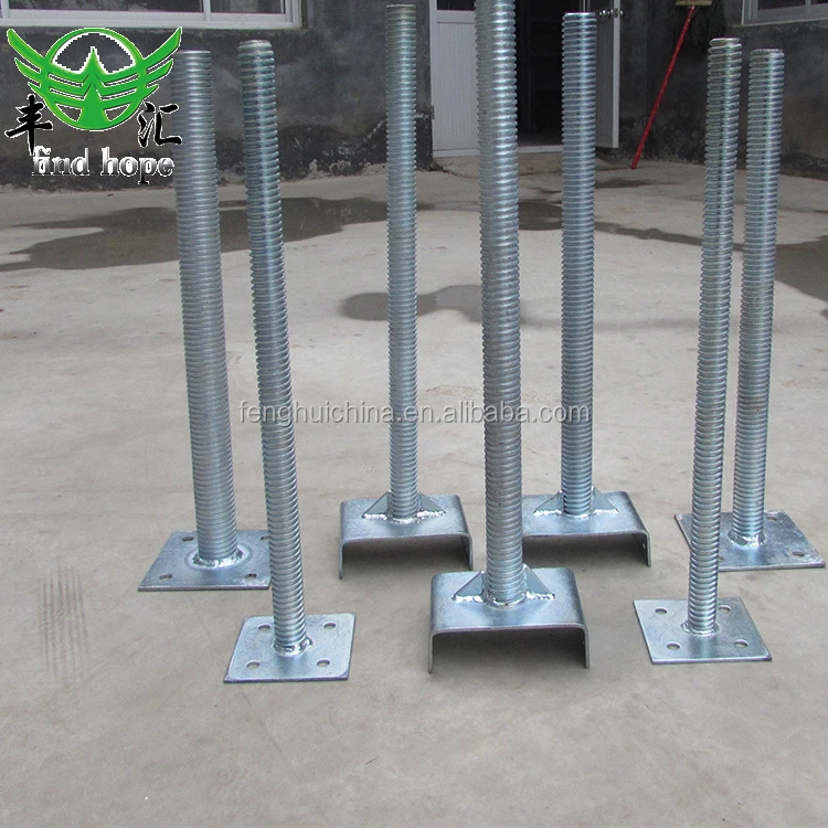 
Construction scaffolding hollow u head screw jack base manufacturer 