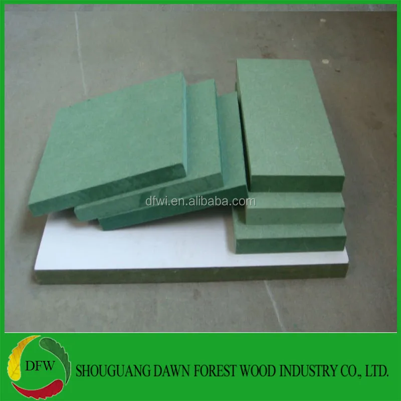Waterproof Mdf Melamine Board/hmr Mdf/mdf Panels Green
