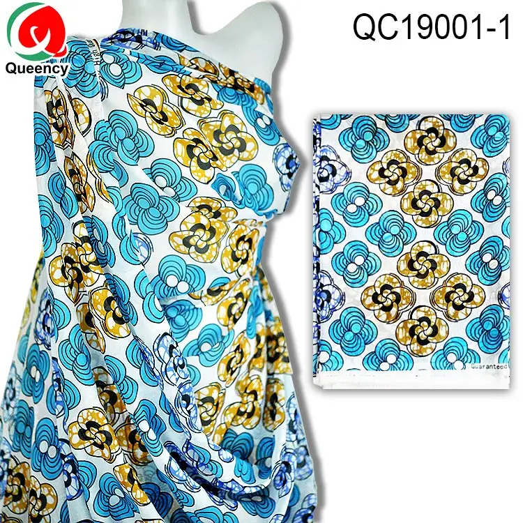 Queency African Ankara Style Soft Transparent Chiffon Fabric Party Dress Uses Of Chiffon Fabric