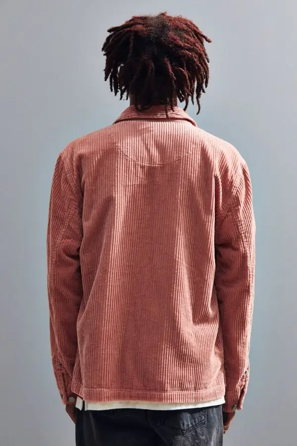 MGOO Custom Standard Fit Cotton Soft Ribbed Corduroy Men Shirt Jacket