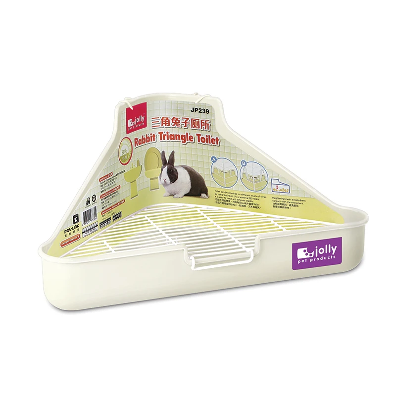 Popular Small Plastic Pet Triangle Toilet for Rabbit Guinea Pig Chinchilla