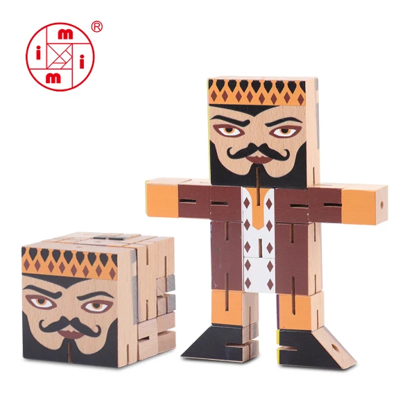Деревянная головоломка-робот