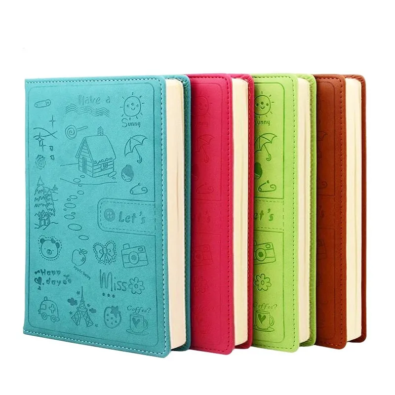 New fashion korea cute A5/A6 PU leather smart pocket notebook and diary student books