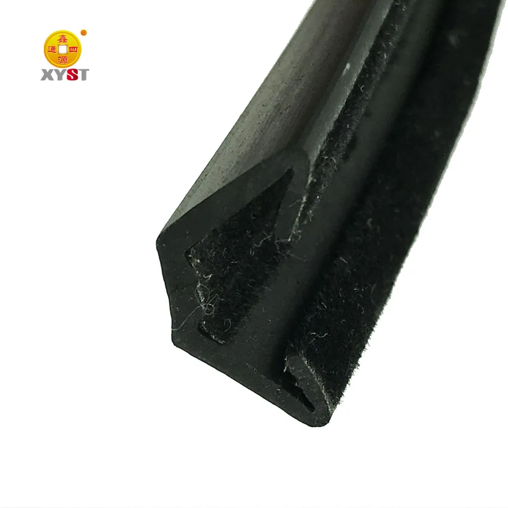 Custom Factory EPDM extrusion flocking seal strip for doors and windows