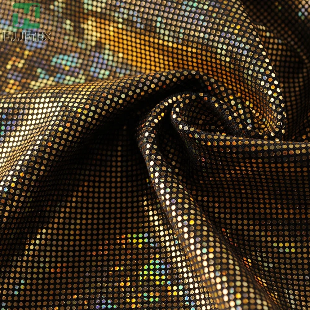 Chinese textile foil printing 80 polyester 20 spandex fabric for woman dress