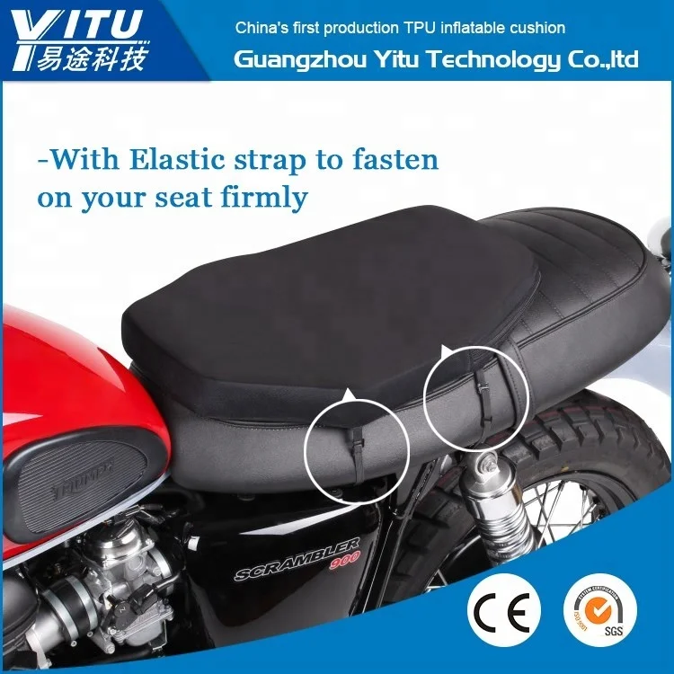 Motorcycle Rear Seat Cushion Backrest Air Pad Passenger Comfort Made of Neoprene