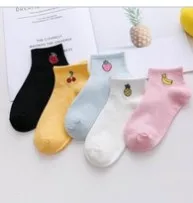
UP GRAD Spring and summer cotton color fruit boat socks lovely lady socks 