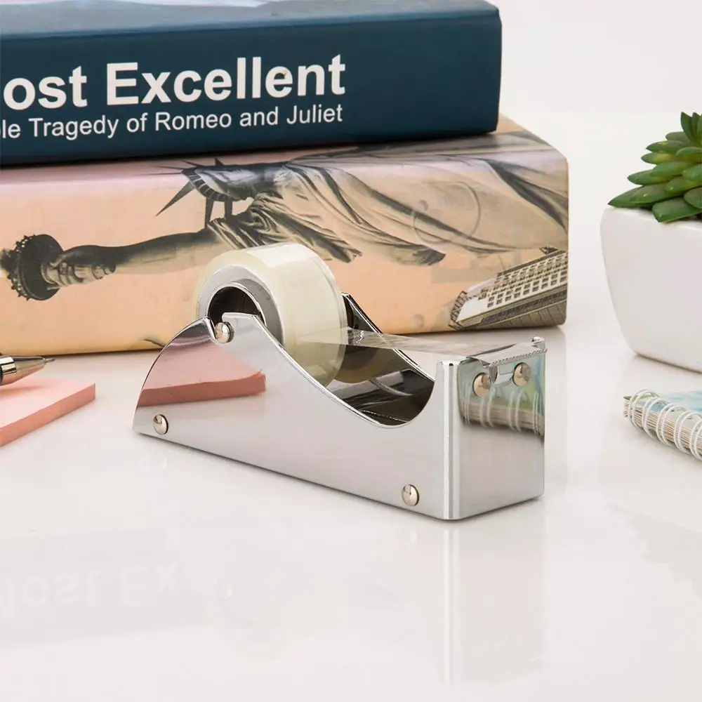 Chrome tape dispenser blade stationery set OEM & ODM