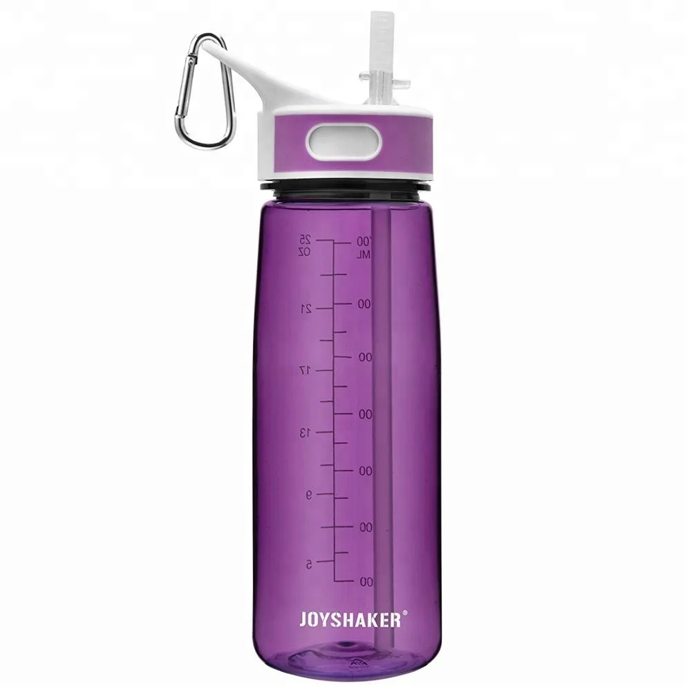 
Joyshaker BottledJoy Color Vary 800ML No Leaking BPA Free Clear Tritan Plastic Sports Water Bottle with Flip Top Straw 