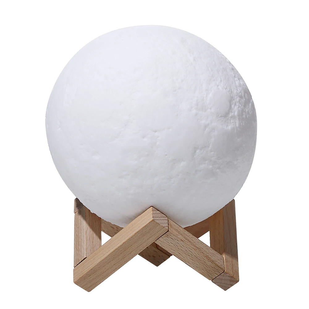 Moon Light - 3d Printing Light - Moon Lamp 3d - Warm and White Touch Control Brightness with USB Charging