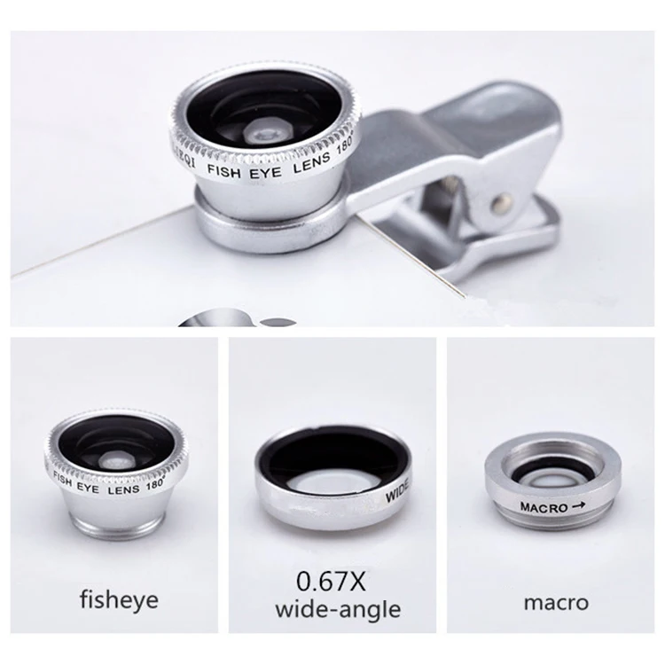 Лидер продаж, 3 в 1, мини-объектив для камеры сотового телефона с оптическим зажимом, объектив «рыбий глаз» 235 градусов + широкоугольный объектив 0,4x + макрообъектив 19x для телефонов