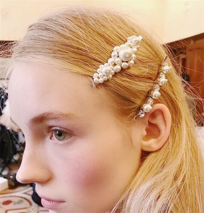 JX015 Huilin ювелирные изделия, Европейская мода, просто нежный жемчуг, ракушка, цветок, заколка для волос с белым жемчугом для девушек, женщин