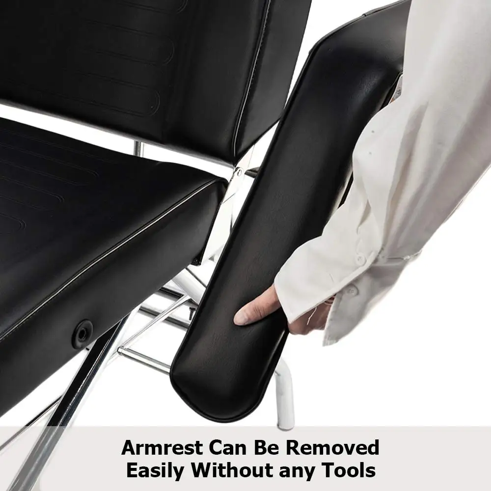 Регулируемый массажный стол, кровать для лица, стул с воском для тату и съемным подлокотником, портативный косметический стул