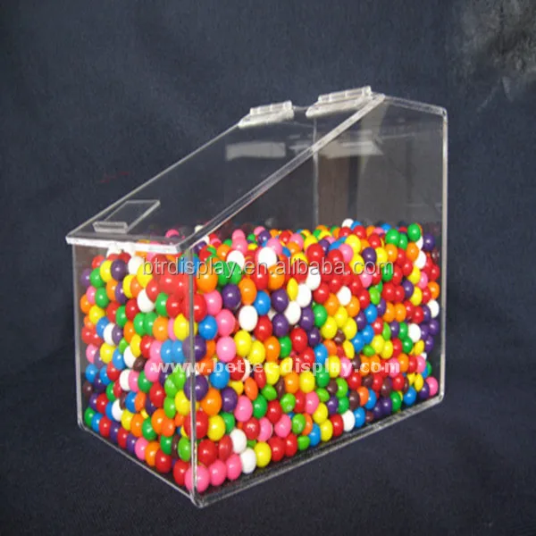 custom clear acrylic plexiglass candy display box