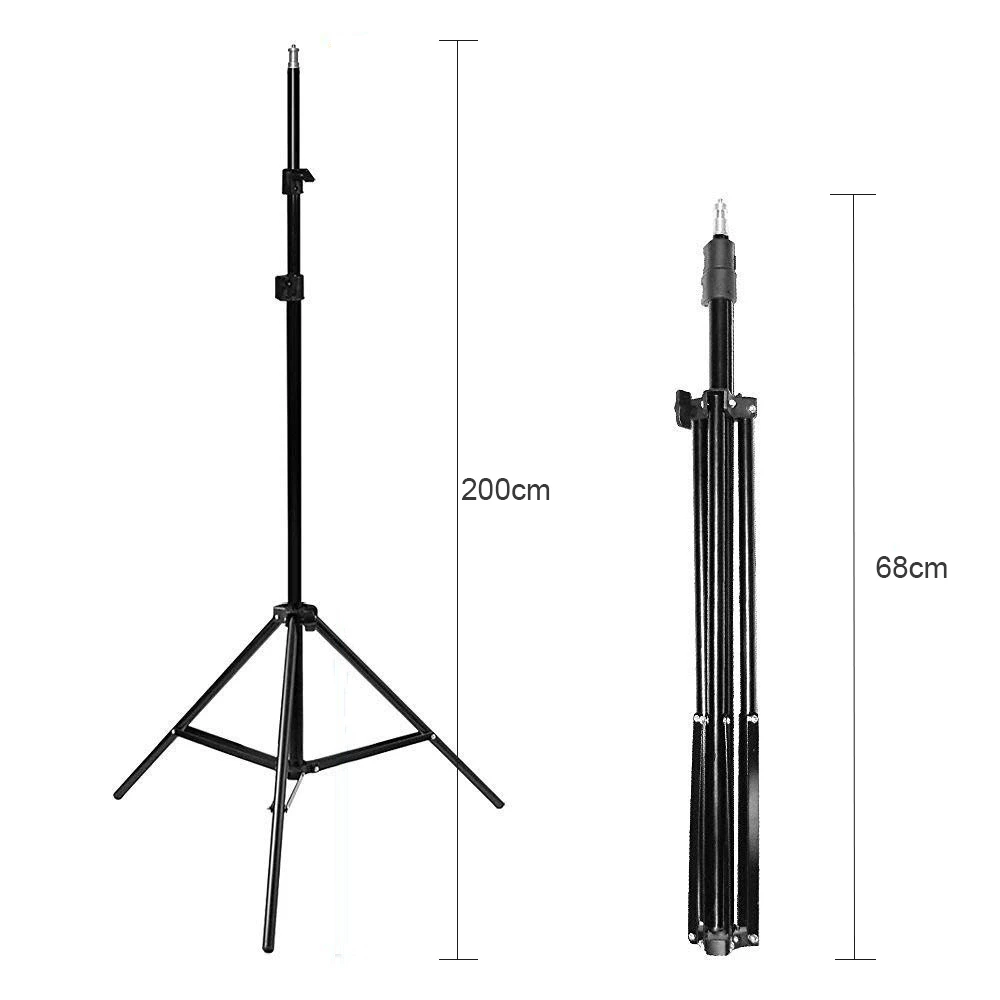 
Studio Photography Soft Box with Bulb single light head Lighting Kit with light Stand and Slope Arm stand ,Softbox Lighting kit 