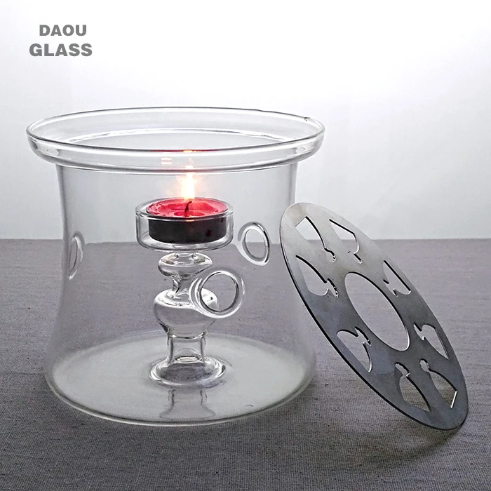 
Heat-Resisting Glass Round Shape Teapot Coffee Water Tea Pot Warmer Base Teapot Heater 