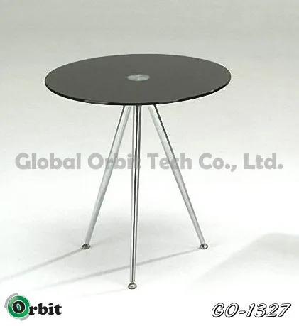 Durable Coffee Table Colorful Small Glass Round Table