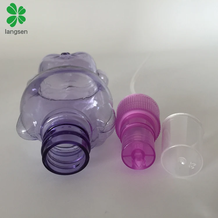 Hot sell plastic 50ml cartoon animal bear shape mist spray bottle, cartoon perfume oil travel bottle refillable bpa free