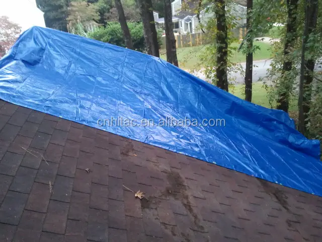 Blue Vinyl PVC Roof Tarpaulin,Roofing Cover,Roofing Tarps