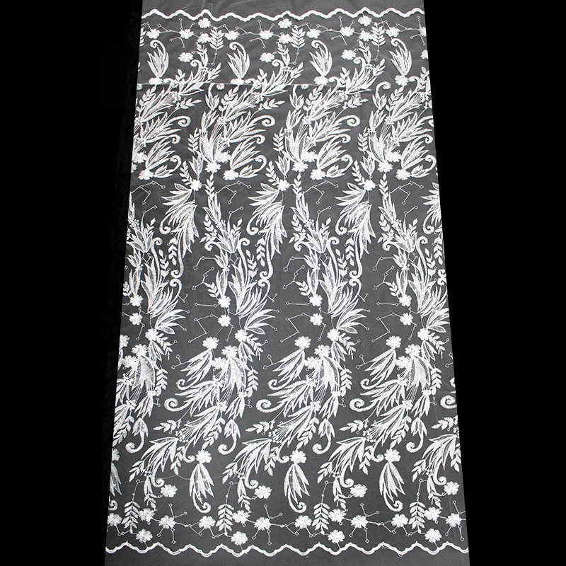 high quality cheap guipure dress white soft net 3d flower milky yarn lace fabric for girl