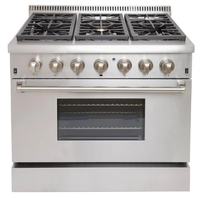 stainless steel high end mobile gas range
