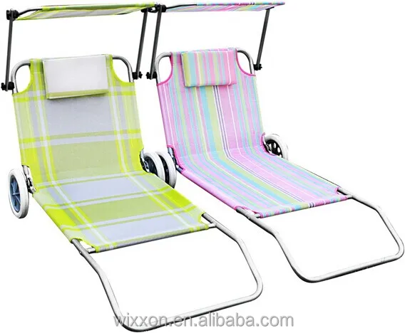 
 Складной навес, пляжный лаундж с колесами, Портативный пляжный лаундж с колесами и навесом из алюминия, рама, пляжный лаундж  