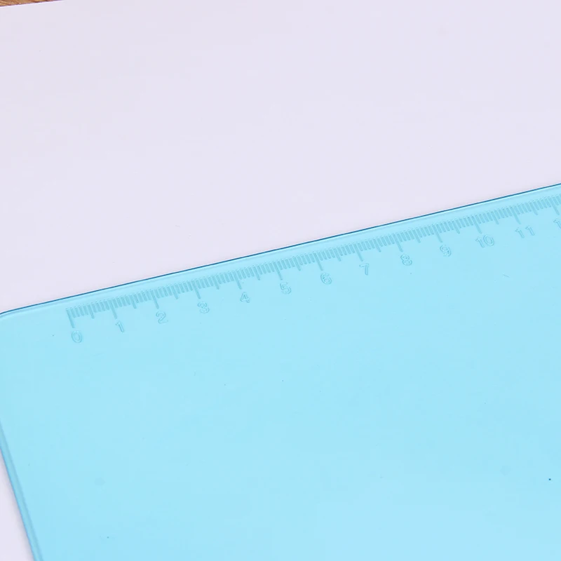 A4 Folder Writing Board PP Clip File Transparent Plastic Belt Scale Bulletin Pad Board Document Clip Office Supplies