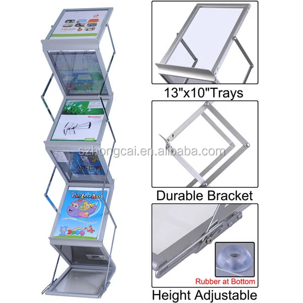 Акриловый держатель для книг рекламные витрины подставки брошюр и Рекламные выставки алюминиевый корпус или картонная коробка