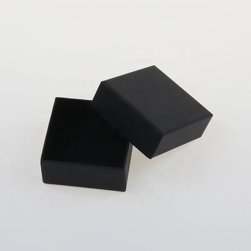 
wholesale Mini Small Black Ring Gift Box with Foam and Velvet Insert For Rings Bracelets 