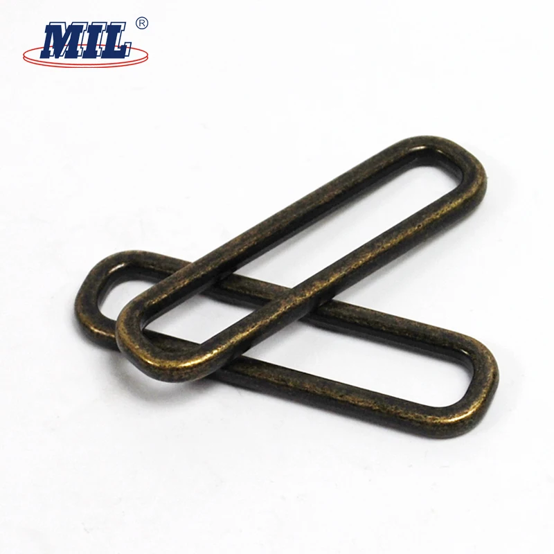 High Quality Nickel Free Shiny Silver Oval Ring Metal Buckles For Bags