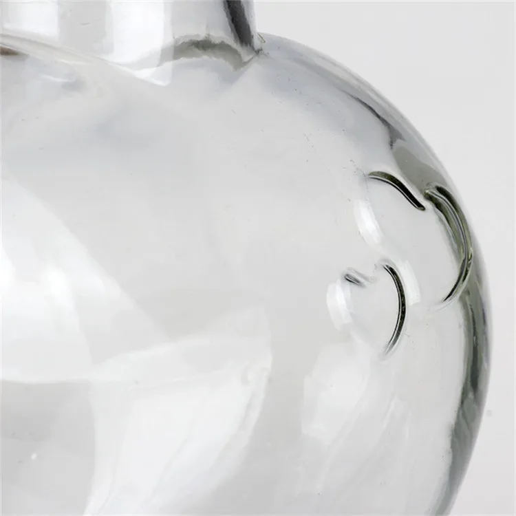 480ml heart shaped big detective gift christmas glass storage candy jar wooden lid