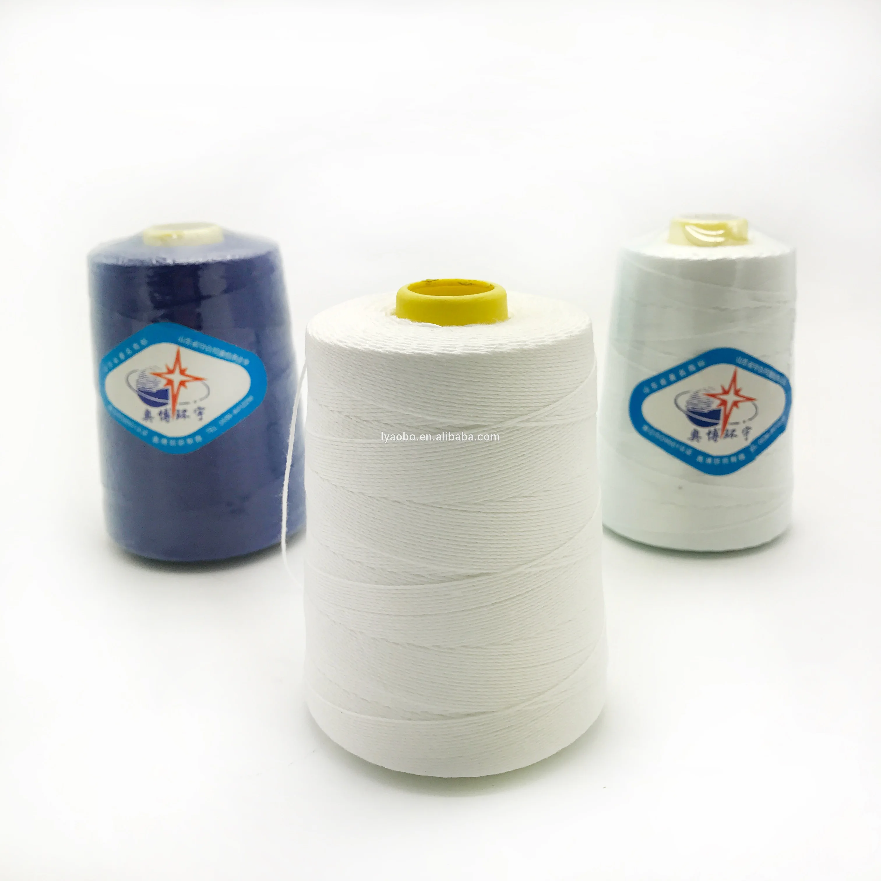 100 spun polyester bag sewing thread 10s4 10s3 2kg roll rice sack thread sewing for sewing machine industrial