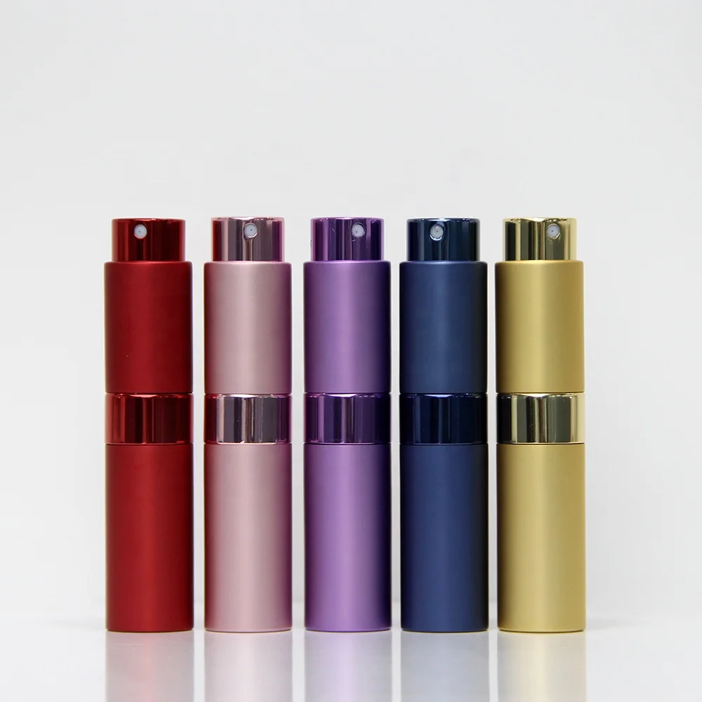 8ml Matte Black Twist Up Perfume Atomiser with logo printing