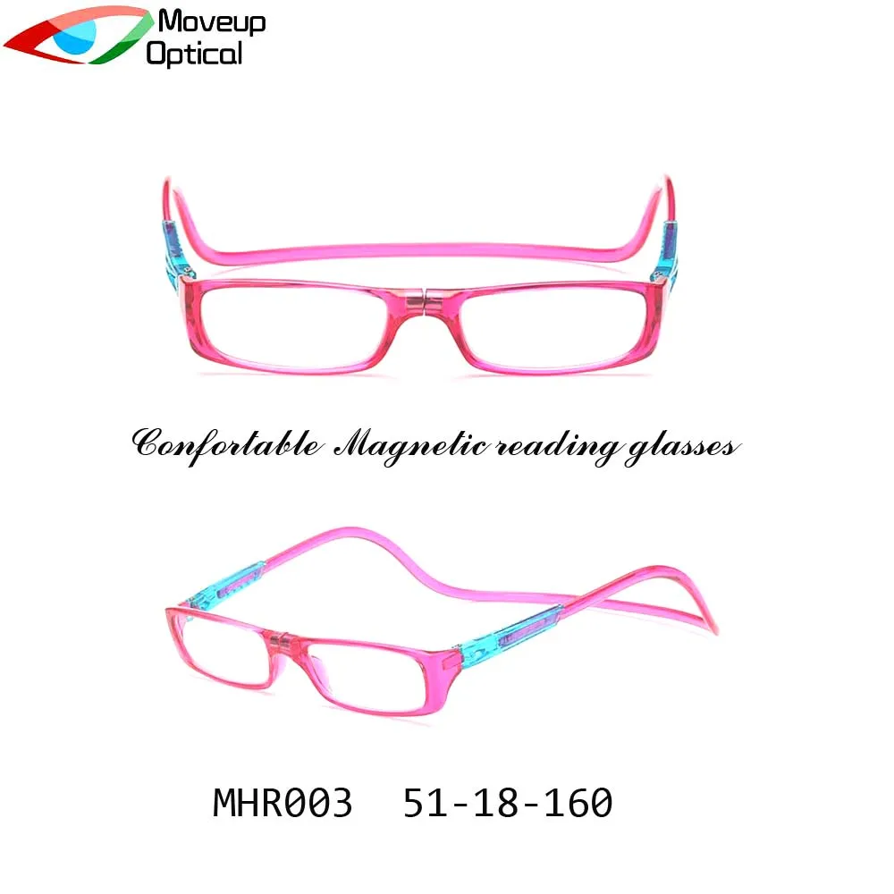 Прямые продажи с завода, складные антистатические магнитные пресбиопические очки Moveup с регулируемыми силиконовыми шнурами