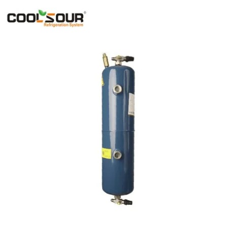Heat Exchangers Parts Refrigeration Vertical Liquids Reservoir Tank With Sight Glass Check Valve Rotalock Valve