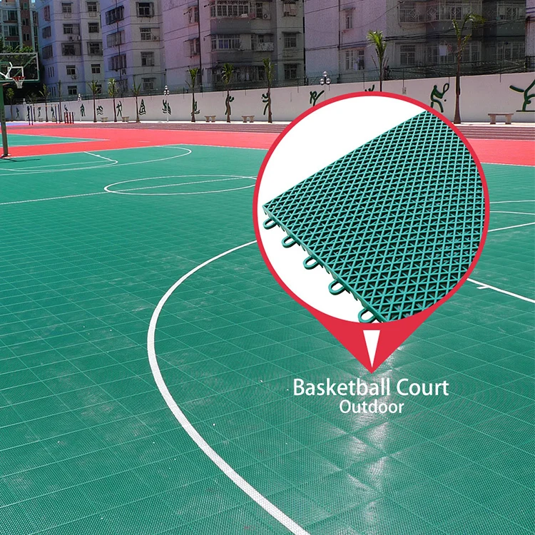 
Customized professional outdoor sports floor for basketball courts 