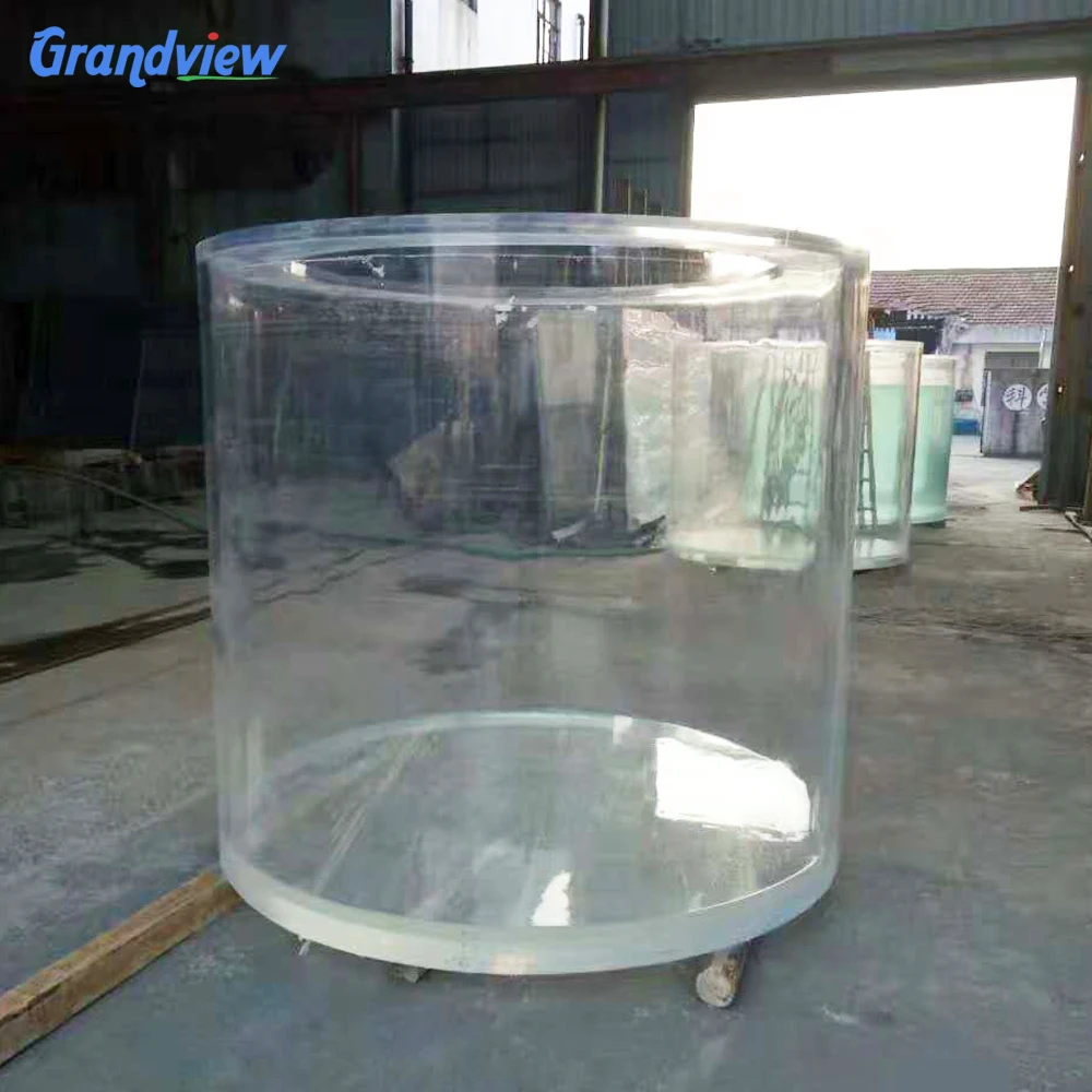high transparency plexiglass cylinder aquarium glass