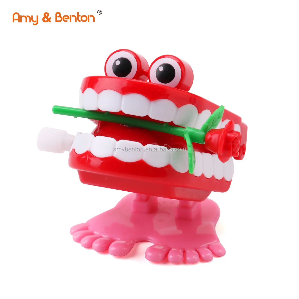 Hot Sale Party Favour Valentine day sets plastic Wind Up Jump-eye teeth