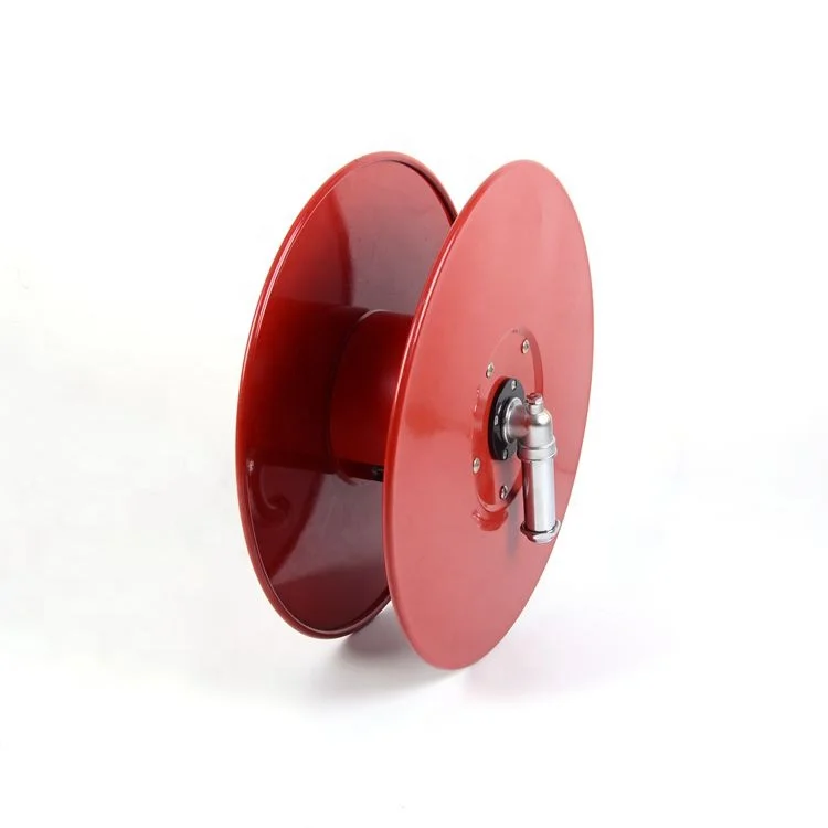 Chrome plated brass mental manual swing firefighting water hose reel system