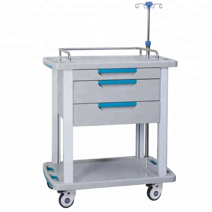 Тележки для медицинских инструментов с тремя ящиками