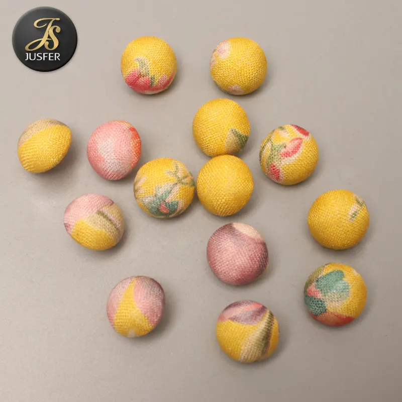 color fabric wire shank buttons with ball top