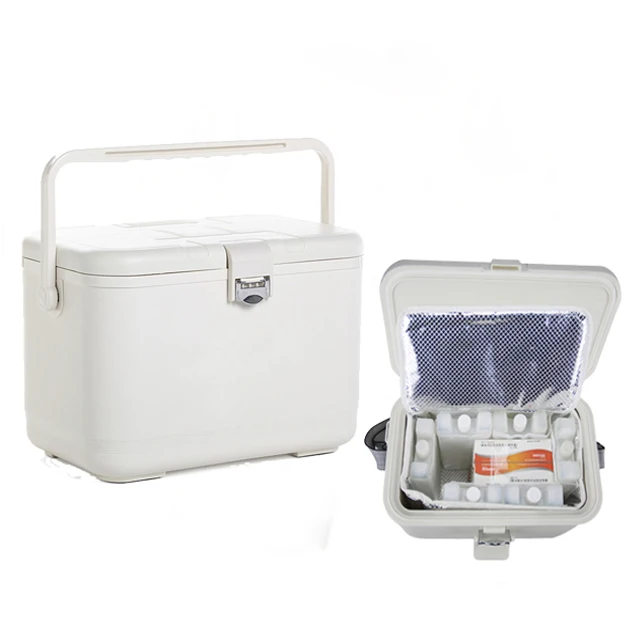 3L mini portable refrigerator ice packs vaccine transport cooler box with temperature data logger