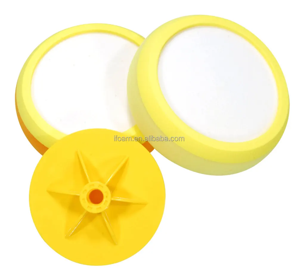 6 дюймов для полировки автомобиля пены подушка для полировки комплект Желтый резка & Оранжевый полировки прокладка из пеноматериала